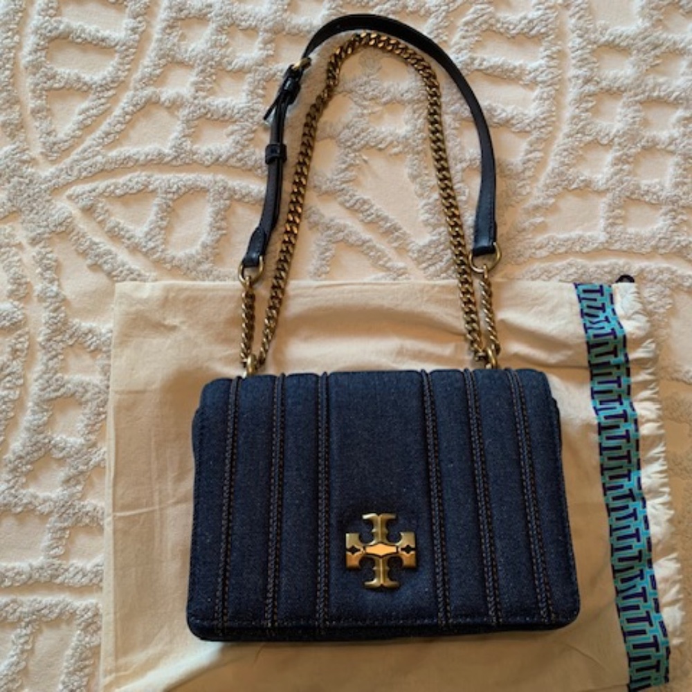 Tory Burch Kira Denim Shoulder Bag
